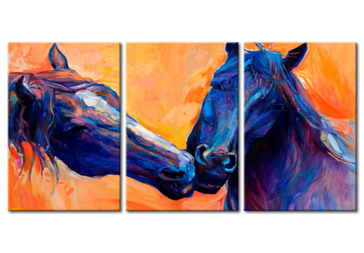 Canvas Art Print Blue Horses 90005