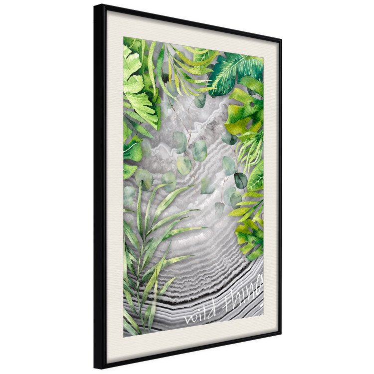 Wall Poster Wild Thing - botanical composition with tropical leaves and text 114315 additionalImage 3