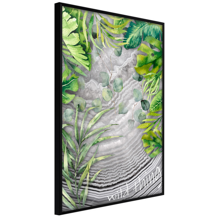 Wall Poster Wild Thing - botanical composition with tropical leaves and text 114315 additionalImage 10