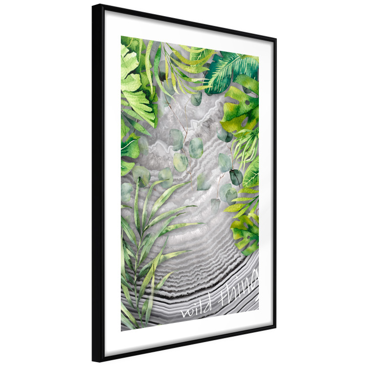 Wall Poster Wild Thing - botanical composition with tropical leaves and text 114315 additionalImage 11