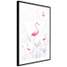 Wall Poster Flamingo Family - geometric composition with pink birds and triangles 115315 additionalThumb 11