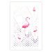 Wall Poster Flamingo Family - geometric composition with pink birds and triangles 115315 additionalThumb 19