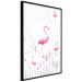 Wall Poster Flamingo Family - geometric composition with pink birds and triangles 115315 additionalThumb 10