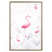 Wall Poster Flamingo Family - geometric composition with pink birds and triangles 115315 additionalThumb 16