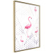 Wall Poster Flamingo Family - geometric composition with pink birds and triangles 115315 additionalThumb 12