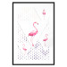 Wall Poster Flamingo Family - geometric composition with pink birds and triangles 115315 additionalThumb 15