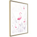 Wall Poster Flamingo Family - geometric composition with pink birds and triangles 115315 additionalThumb 6