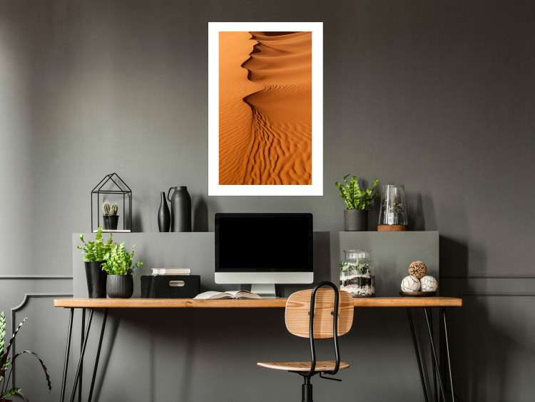Wall Poster Sandy Shapes - orange-brown desert landscape in Morocco 116515 additionalImage 4