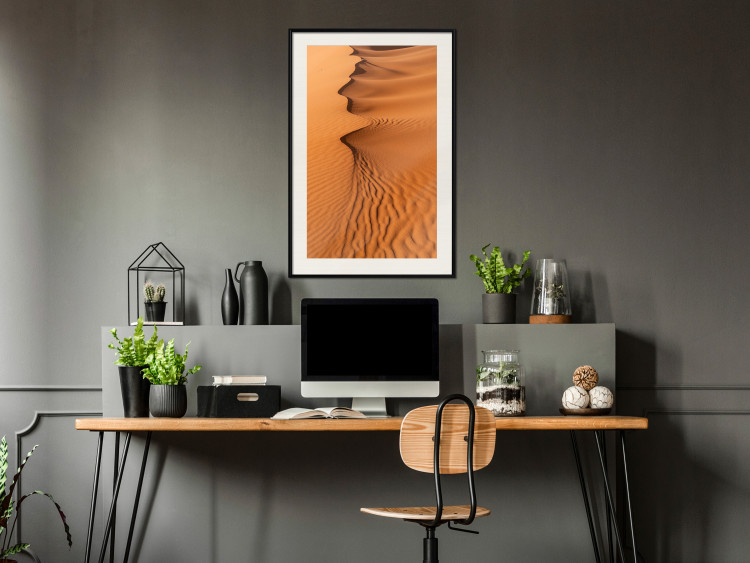 Wall Poster Sandy Shapes - orange-brown desert landscape in Morocco 116515 additionalImage 22