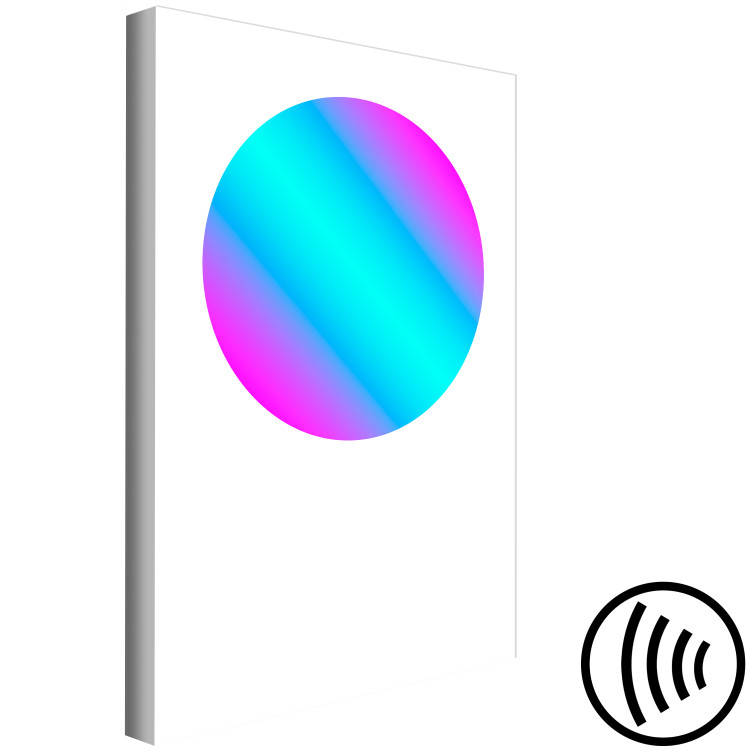 Canvas Art Print Gradient circle - blue and pink graphics on a white background 117615 additionalImage 6