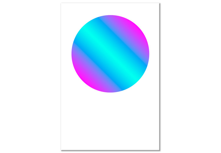 Canvas Art Print Gradient circle - blue and pink graphics on a white background 117615