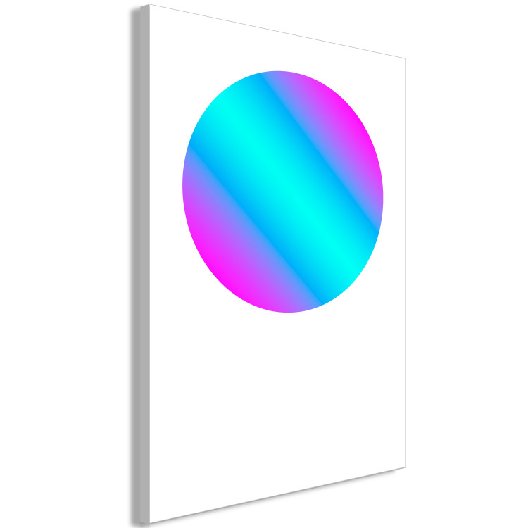 Canvas Art Print Gradient circle - blue and pink graphics on a white background 117615 additionalImage 2