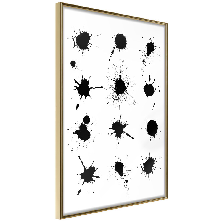 Wall Poster Twelve Spots - simple black and white composition in ink blots 117915 additionalImage 12