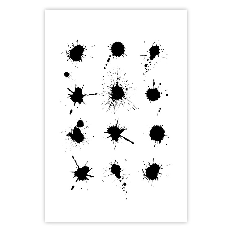 Wall Poster Twelve Spots - simple black and white composition in ink blots 117915 additionalImage 25