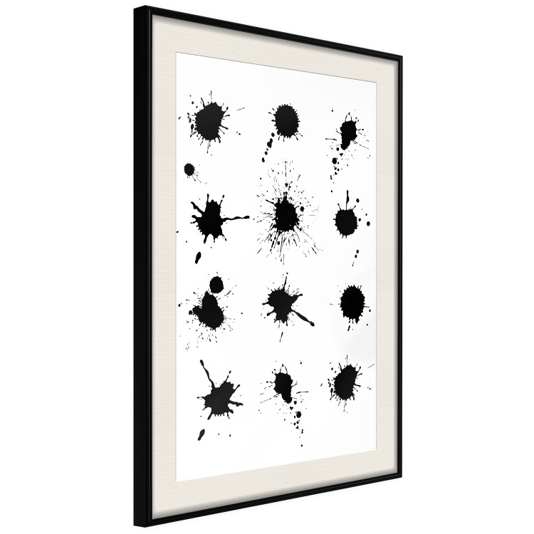 Wall Poster Twelve Spots - simple black and white composition in ink blots 117915 additionalImage 3