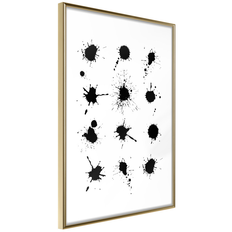 Wall Poster Twelve Spots - simple black and white composition in ink blots 117915 additionalImage 6