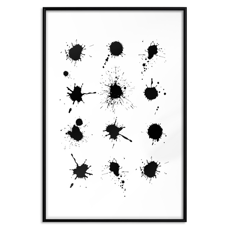Wall Poster Twelve Spots - simple black and white composition in ink blots 117915 additionalImage 15