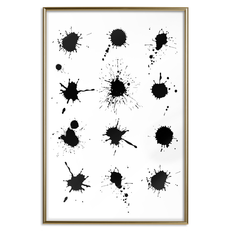 Wall Poster Twelve Spots - simple black and white composition in ink blots 117915 additionalImage 20
