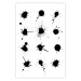 Wall Poster Twelve Spots - simple black and white composition in ink blots 117915