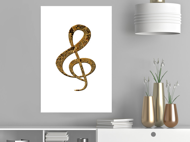 Wall Poster Violin Clef - musical composition with a graphic symbol on white 118315 additionalImage 4