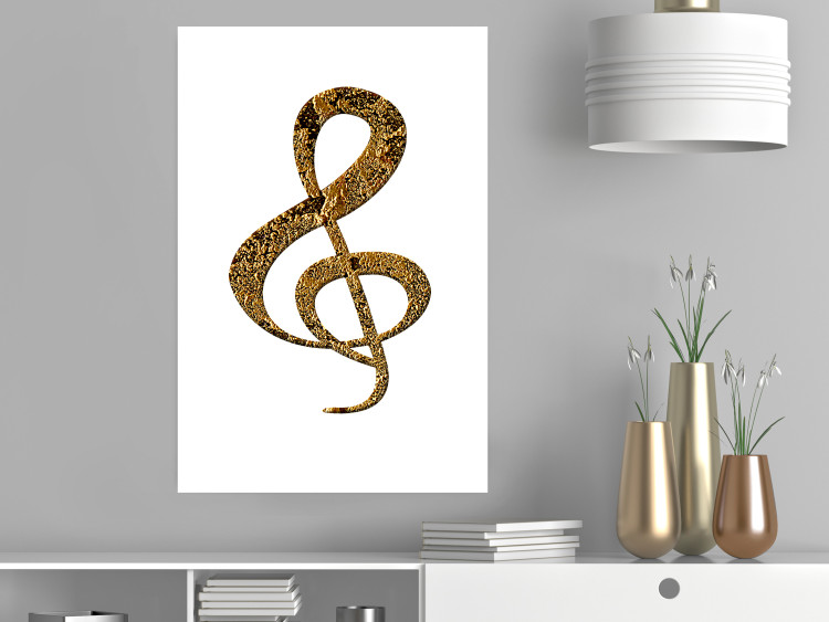 Wall Poster Violin Clef - musical composition with a graphic symbol on white 118315 additionalImage 17
