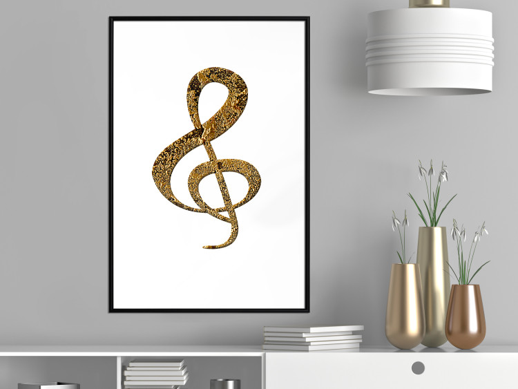 Wall Poster Violin Clef - musical composition with a graphic symbol on white 118315 additionalImage 6