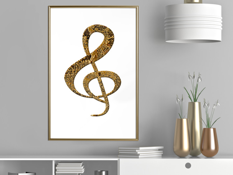 Wall Poster Violin Clef - musical composition with a graphic symbol on white 118315 additionalImage 7