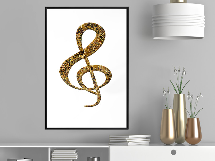 Wall Poster Violin Clef - musical composition with a graphic symbol on white 118315 additionalImage 5