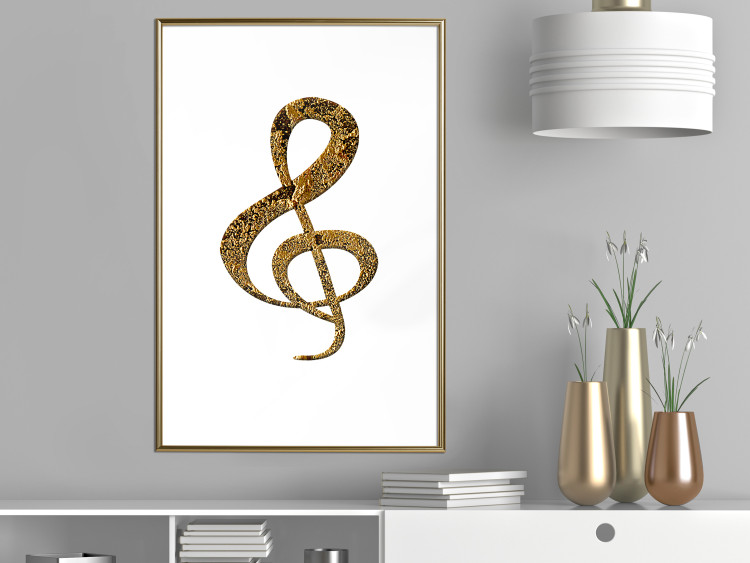 Wall Poster Violin Clef - musical composition with a graphic symbol on white 118315 additionalImage 15