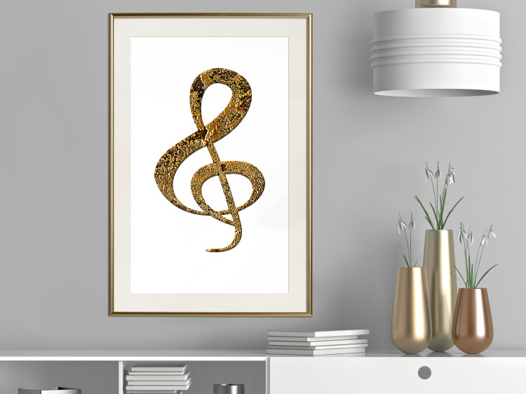 Wall Poster Violin Clef - musical composition with a graphic symbol on white 118315 additionalImage 21