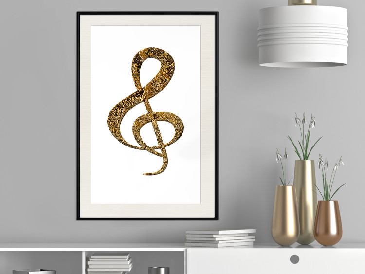 Wall Poster Violin Clef - musical composition with a graphic symbol on white 118315 additionalImage 22