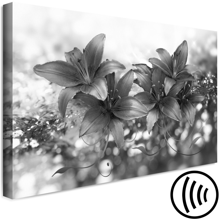 Canvas Print Charm of Flowers (1-part) - Elegance in Black and White Colors 118415 additionalImage 6