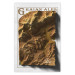 Wall Poster Isometric Map: Graian Alps - composition with golden mountains and texts 118515