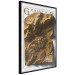 Wall Poster Isometric Map: Graian Alps - composition with golden mountains and texts 118515 additionalThumb 7