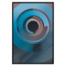 Poster Machine - abstraction in geometric figures in gray-blue color 119215 additionalThumb 18