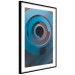 Poster Machine - abstraction in geometric figures in gray-blue color 119215 additionalThumb 3