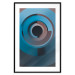 Poster Machine - abstraction in geometric figures in gray-blue color 119215 additionalThumb 15