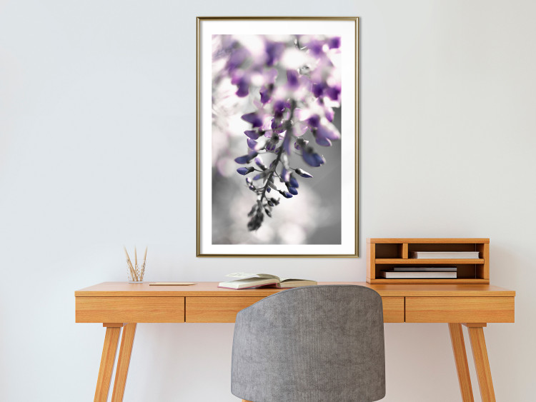 Poster Purple Bluebells - botanical composition with delicate purple flowers 121615 additionalImage 15