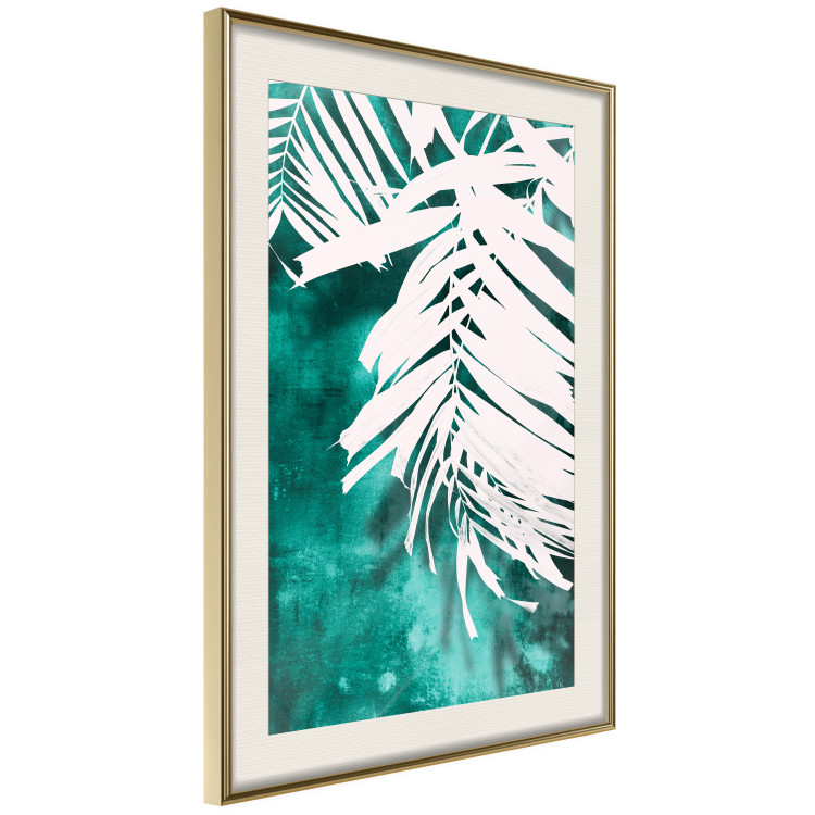 Wall Poster Emerald Shade - plant texture of white leaves on a green background 122315 additionalImage 6