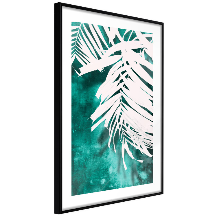Wall Poster Emerald Shade - plant texture of white leaves on a green background 122315 additionalImage 12