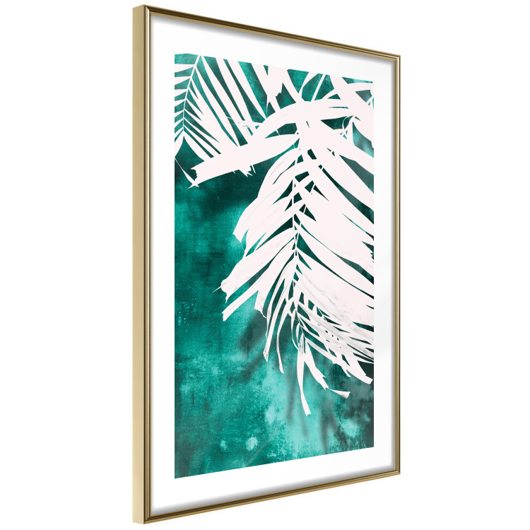 Wall Poster Emerald Shade - plant texture of white leaves on a green background 122315 additionalImage 9