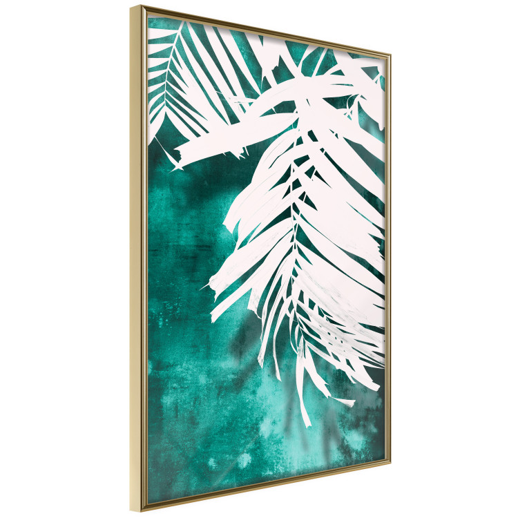 Wall Poster Emerald Shade - plant texture of white leaves on a green background 122315 additionalImage 13