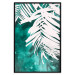 Wall Poster Emerald Shade - plant texture of white leaves on a green background 122315 additionalThumb 24