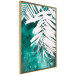 Wall Poster Emerald Shade - plant texture of white leaves on a green background 122315 additionalThumb 11