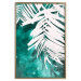 Wall Poster Emerald Shade - plant texture of white leaves on a green background 122315 additionalThumb 20