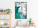 Wall Poster Emerald Shade - plant texture of white leaves on a green background 122315 additionalThumb 8
