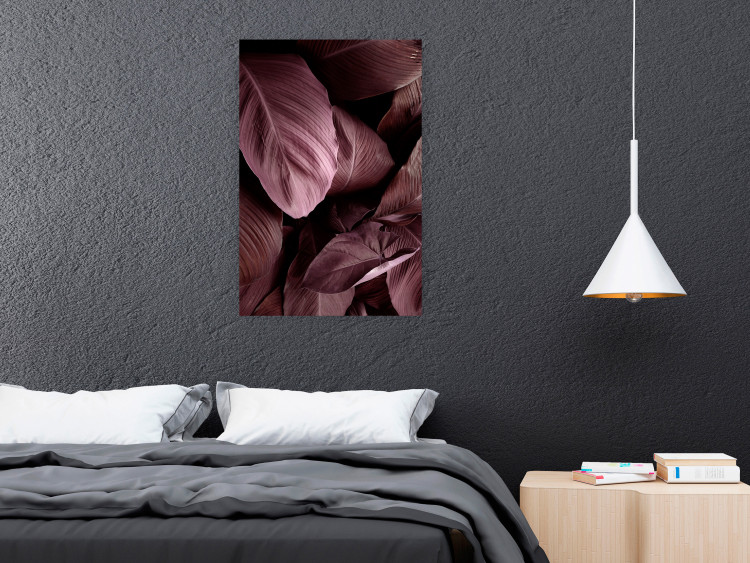 Wall Poster Velvety Leaves - landscape of shiny brown leaves from various plants 123515 additionalImage 17
