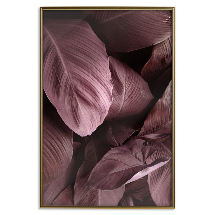 Wall Poster Velvety Leaves - landscape of shiny brown leaves from various plants 123515 additionalImage 16