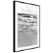 Poster Gentle Waves - seascape landscape of sea and beach in black and white motif 123815 additionalThumb 13