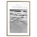 Poster Gentle Waves - seascape landscape of sea and beach in black and white motif 123815 additionalThumb 16